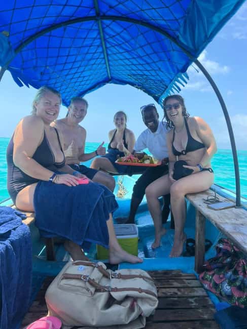 FROM KENDWA; Mnemba snorkelling and Dolphin tour - Fruit, drinking water, and the practical details