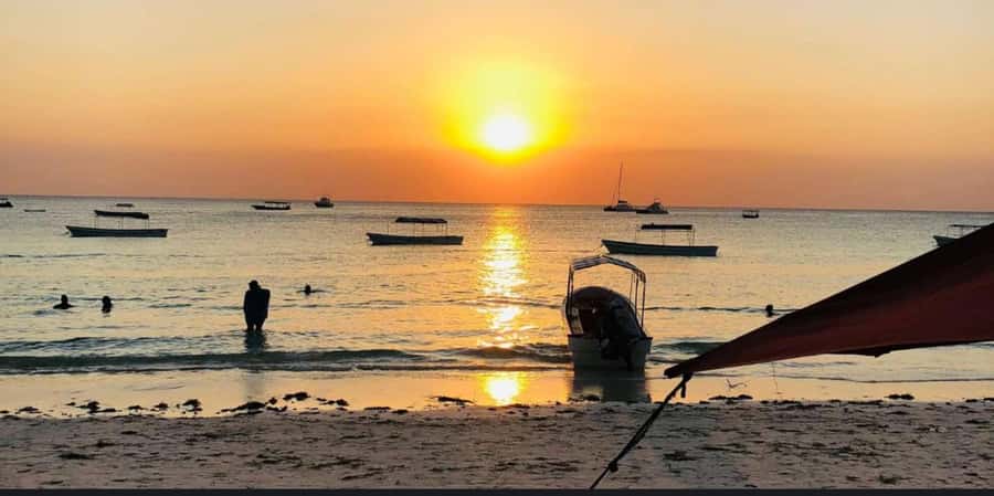 FROM NUNGWI; SUNSET DHOW CRUISE EXPERIENCE - Setting off from Nungwi Beach