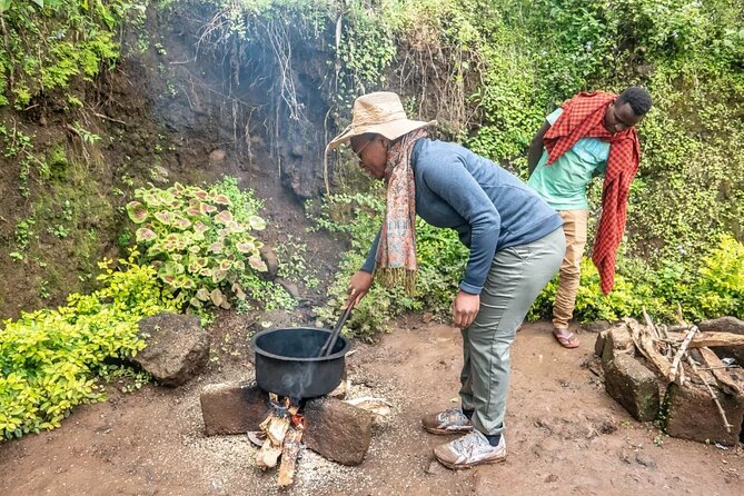 Materuni Waterfall Hike & Coffee Tour - Facing the nearly 100-meter waterfall