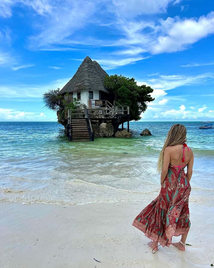 Salam cave turles swimming, paje beach , the Rock Restaurant - Paje Beach for white sand and open water