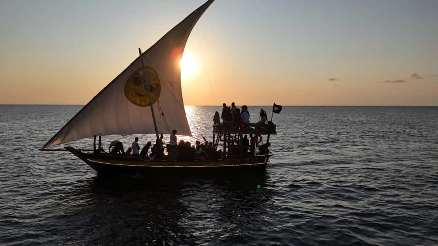 Sunset party cruise in Zanzibar with BoomBoom Boat - The secret stop and 25-minute swim