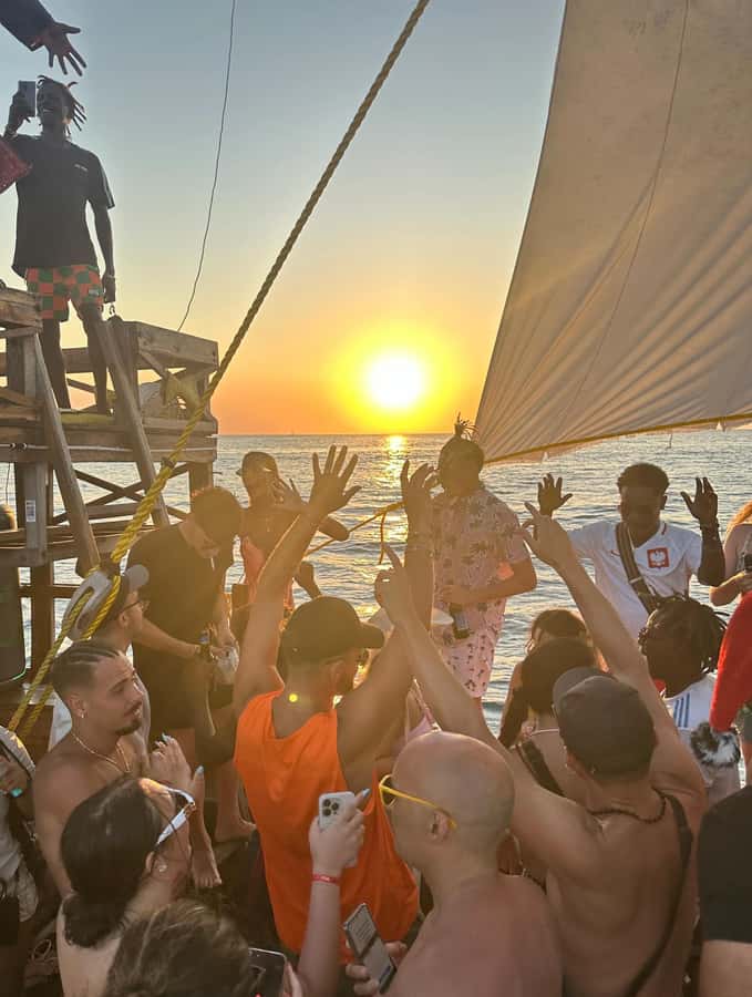 Sunset party cruise in Zanzibar with BoomBoom Boat - Music, MC, and the social mood