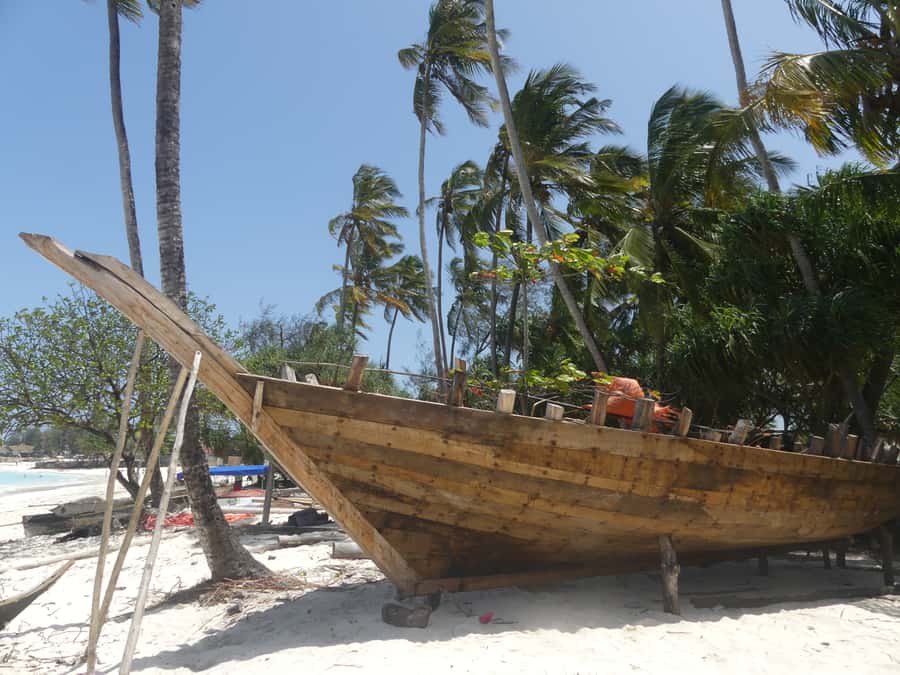 Zanzibar: North Coast and Turtle Sanctuary Tour - Watching dhow boats take shape in Nungwi