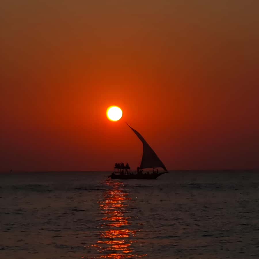 Zanzibar: Nungwi and Kendwa Sunset Dhow Cruise - Kendwa at sunset