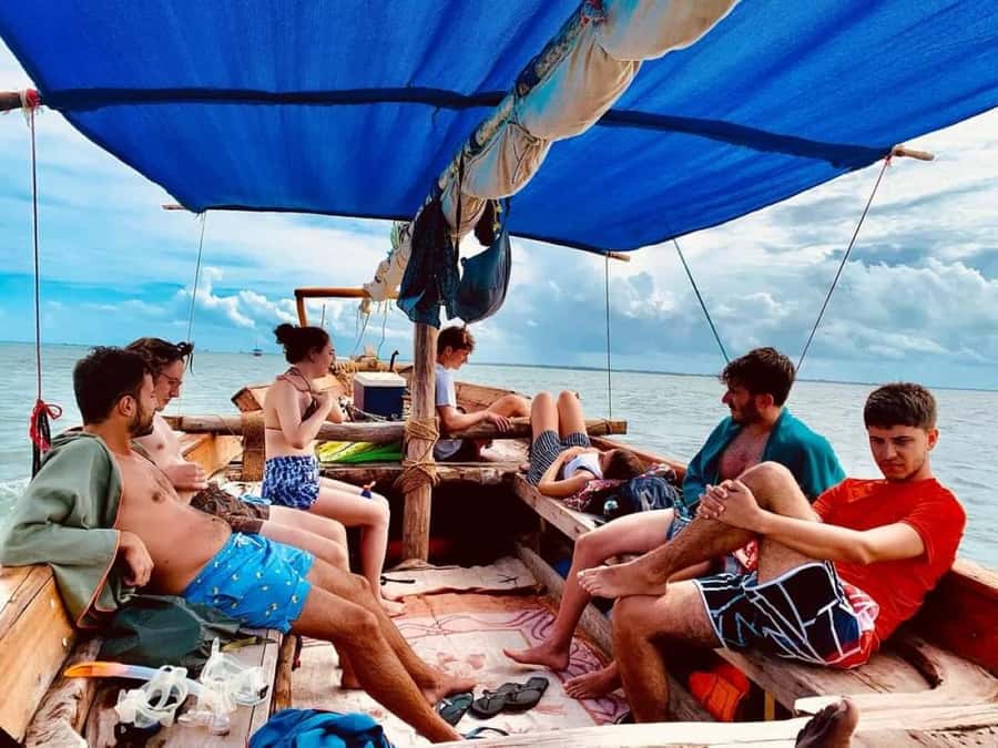 Zanzibar: Safari blue tour - The white sandbank and first taste of the sea