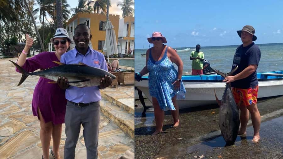 Zanzibar Sea Fishing Boat Tour experience with Transfer - Arriving at the boat and getting settled