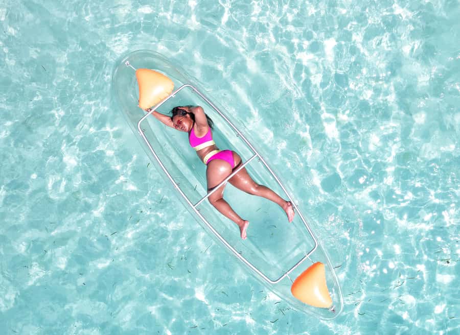 Zanzibar: Transparent Kayak and Drone (with Pickup Included) - The drone session and your finished memories